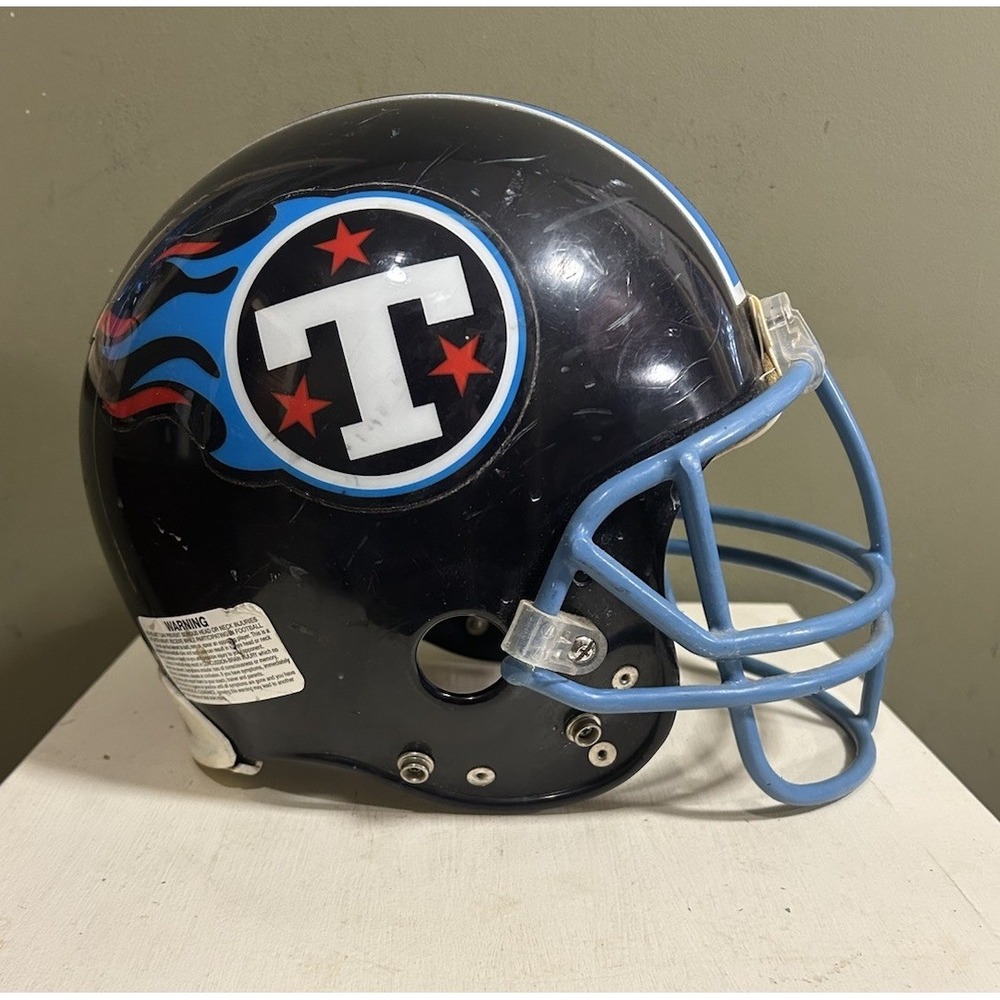 NFL Tennessee Titans Blue Football Helmet Riddell Full Size Lg 7/7.5 Schutt